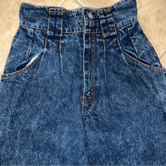 Vintage 90s Filippo Blues Women's Jeans Acid Wash Dark Blue Cotton Size 5/6 - Picture 3 of 6